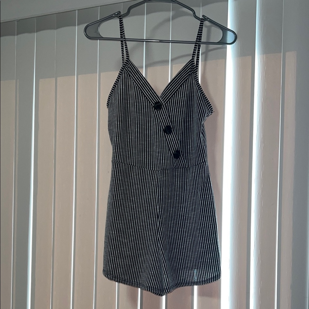 Caution To The Wind Black and White Striped Dress